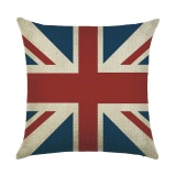 6PCS England National Flag Pattern Throw Pillow Cover Cotton Linen Sofa Cushion Pillowcase - intl