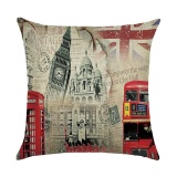 6PCS England National Flag Pattern Throw Pillow Cover Cotton Linen Sofa Cushion Pillowcase - intl