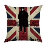 6PCS England National Flag Pattern Throw Pillow Cover Cotton Linen Sofa Cushion Pillowcase - intl