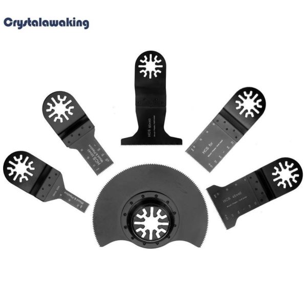 6 cái Dao Động nhiều Dụng Cụ Lưỡi Cưa Phụ Kiện phù hợp với cho Multimaster Dụng Cụ (Đen)-quốc tế