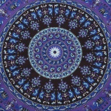 90x90x15cm Purple Indian Mandala Square Cushion Pillowcase Mandala Square Cushion Cover - intl