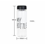 Bình nước my bottle + túi vải (màu trắng đen)