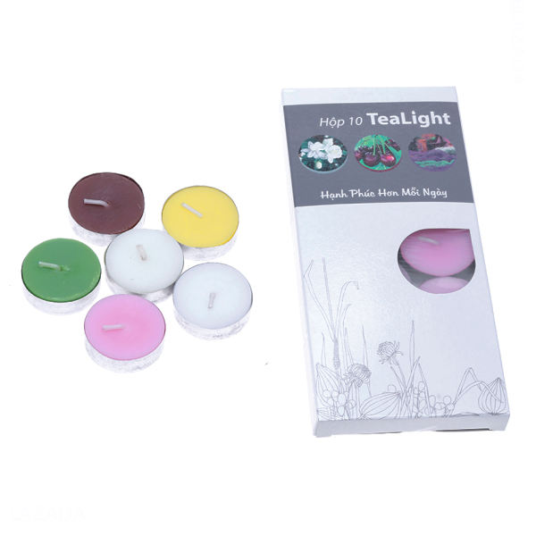 Bộ 20 nến tealight thơm (10 nến/hộp) Miss Candle FtraMart (Màu ngẫu nhiên)