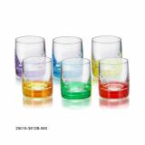 Bộ 6 ly thủy tinh sáu màu uống rượu mạnh Bohemia - 25015/3812B/060