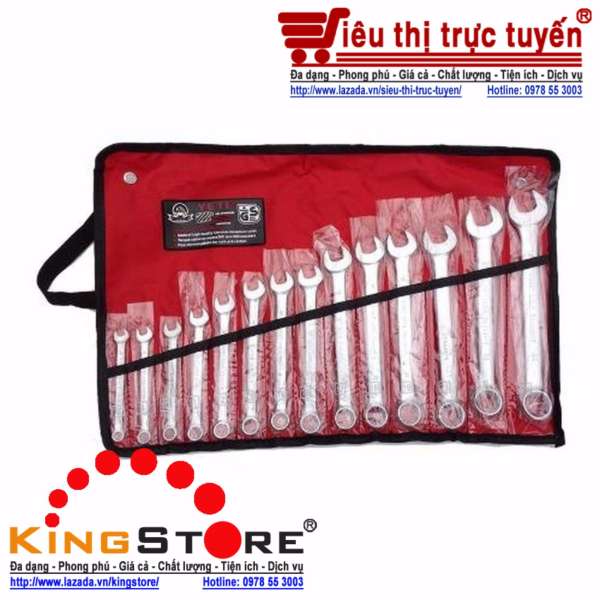 Bộ Cờ lê vòng miệng 14 chi tiết 8-24mm Yeti chất liệu thép cao cấp - KingStore