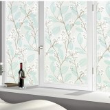 Giấy dán kính Hoa lá xanh