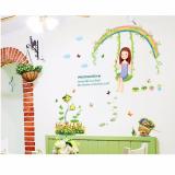 Decal dán tường cô gái chơi xích đu AY7264