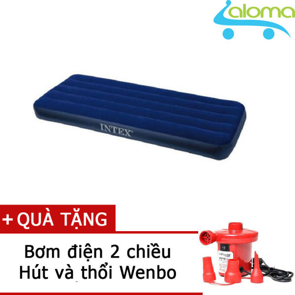 Đệm hơi cá nhân 191x76x22cm Intex 68950 kèm bơm điện