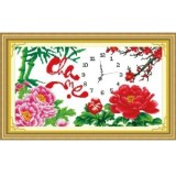 Tranh thêu đồng hồ cha mẹ - DLH-222817