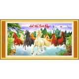 Tranh thêu chữ thập mã đáo thành công - DLH-222938