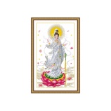 Tranh thêu chữ thập quan âm DLH-YR004