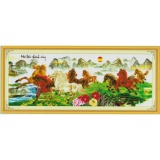 Tranh đính đá H743 - Mã đáo thành công