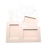 Hollow Tri-ply Wood Blank Love DIY Painting Picture Photo Frame Home Decor  - intl