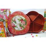 Hộp mứt hoa mai 3 ngăn