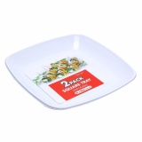 Khay nhựa hình vuông trắng bộ 2 cái UBL YT0030