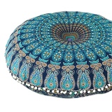 Large Mandala Floor Pillows Round Bohemian Meditation Cushion Cover Ottoman Pouf - intl