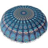 Large Mandala Floor Pillows Round Bohemian Meditation Cushion Cover Ottoman Pouf - intl