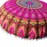 Lớn Mạn Đà La Tầng Gối Tròn Bohemian Thiền Đệm Ottoman Pouf-quốc tế