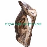 Lộc bình gỗ hóa thạch 24x17cm