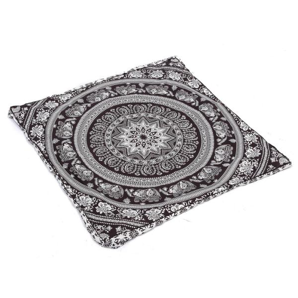 Mandala Indian Bohemian Elephant Square Cushion Case Floor Pillow Seating Cover - intl