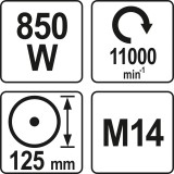 Máy mài 125mm Yato 82094 (850W)