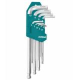 Bộ lục giác đầu bi 9 chi tiết Total THT106291, 1.5-10mm