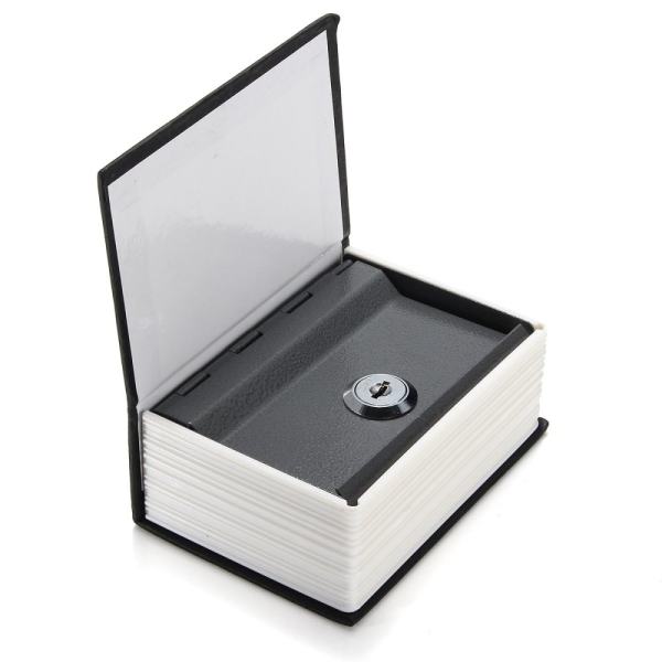 Mini An Ninh Ngôi Nhà Từ Điển Sách Bí Mật Bảo Quản An Toàn Khóa phím Hộp Tiền Mặt + 2 Chìa Khóa Màu Đen-quốc tế