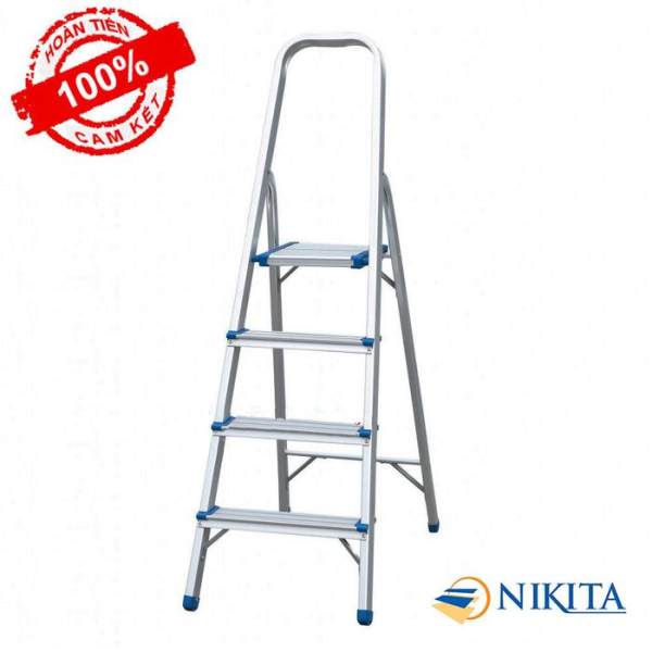 Thang Nhôm Tay Vịn Nikita AL04 - 4 Bậc 80cm hợp kim nhôm
