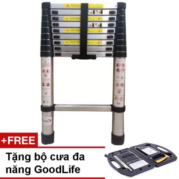 Thang rút Kachi loại 2.9m + Tặng bộ cưa đa năng GoodLife