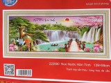 Tranh thêu chữ thập 222990 - Non nước hữu tình
