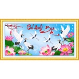 Tranh thêu chữ thập Phú quý bình an DLH - 222930