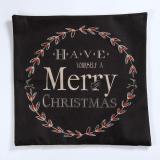 Vintage Christmas Letter Sofa Bed Home Decoration Festival Pillow Case Cushion Cover