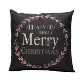 Vintage Christmas Letter Sofa Bed Home Decoration Festival Pillow Case Cushion Cover