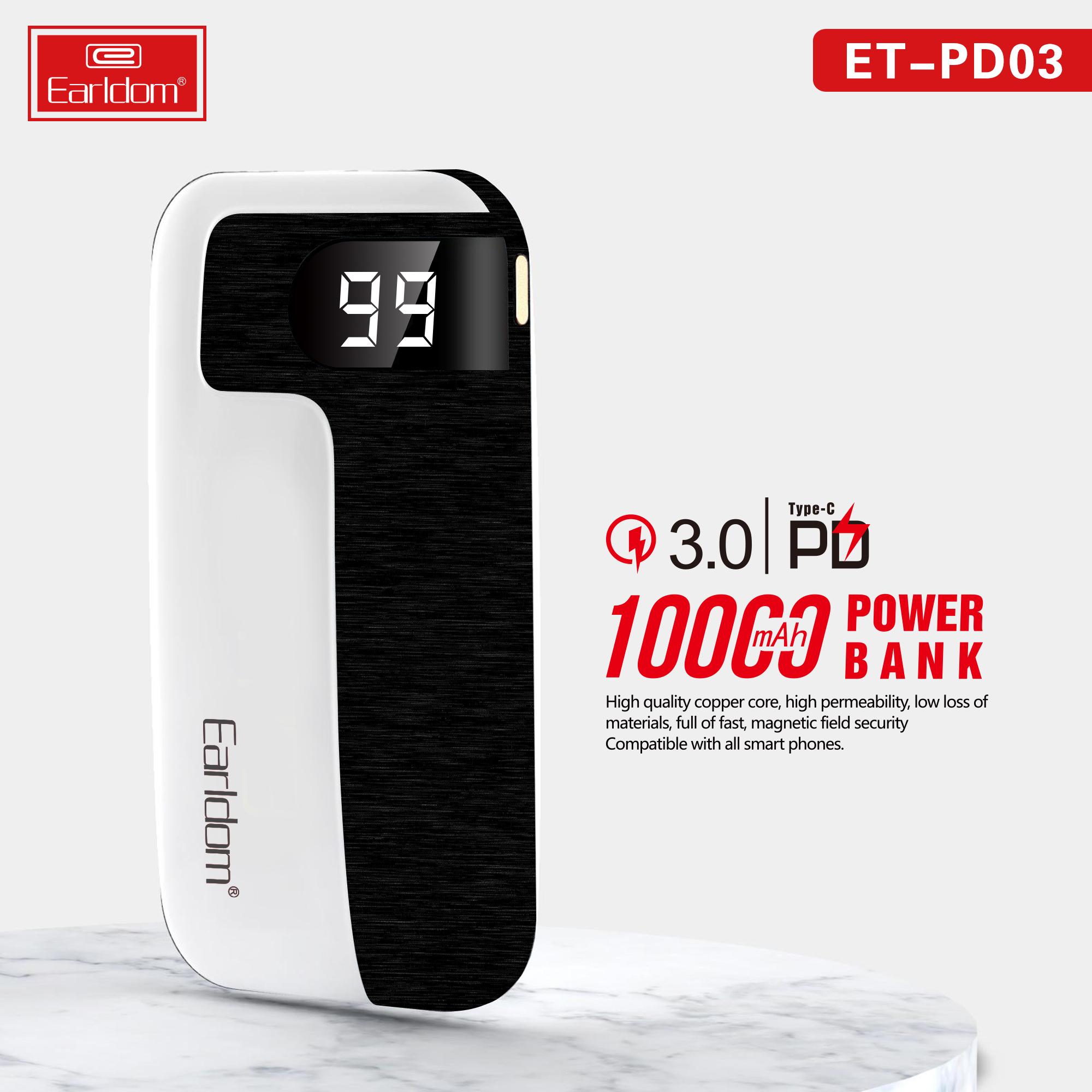 Sạc Dự Phòng Earldom ET-PD03 10.000mAh