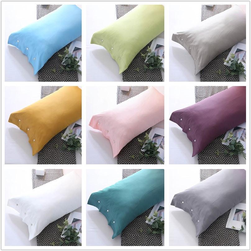 60 Vải Dệt Bằng Tơ Cotton Chất Lượng Cao Vỏ Gối Màu Cặp Cúc Áo Chiếc 100% Cotton 100% Cotton Gối Vỏ Bọc Đồng Bằng