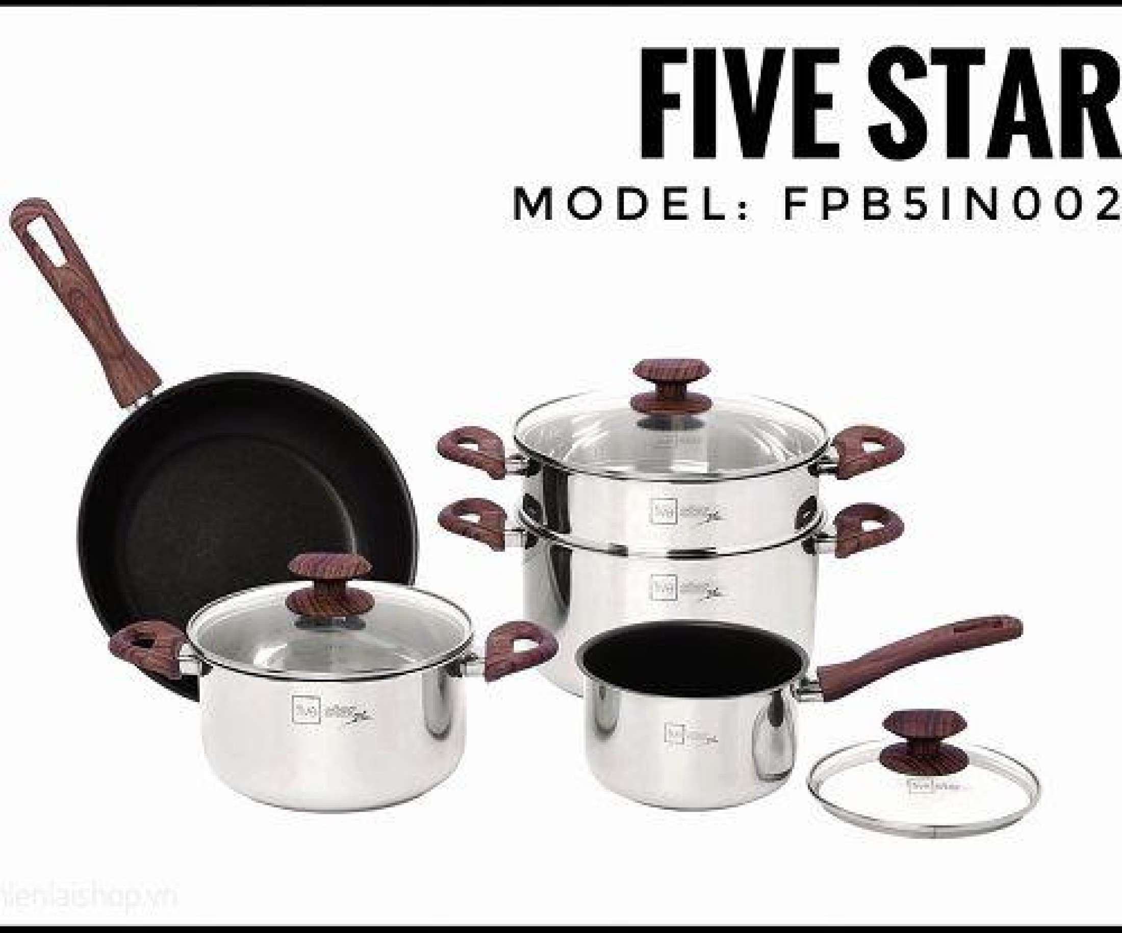 BỘ NỒI INOX 5 MÓN FIVESTAR FPB5IN002