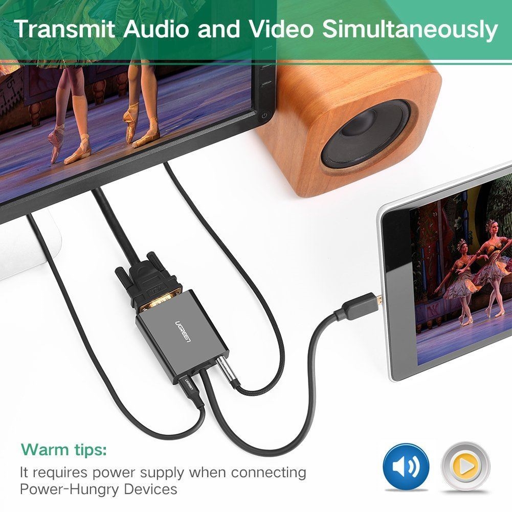 CÁP CHUYỂN MICRO HDMI RA VGA UGREEN 40269
