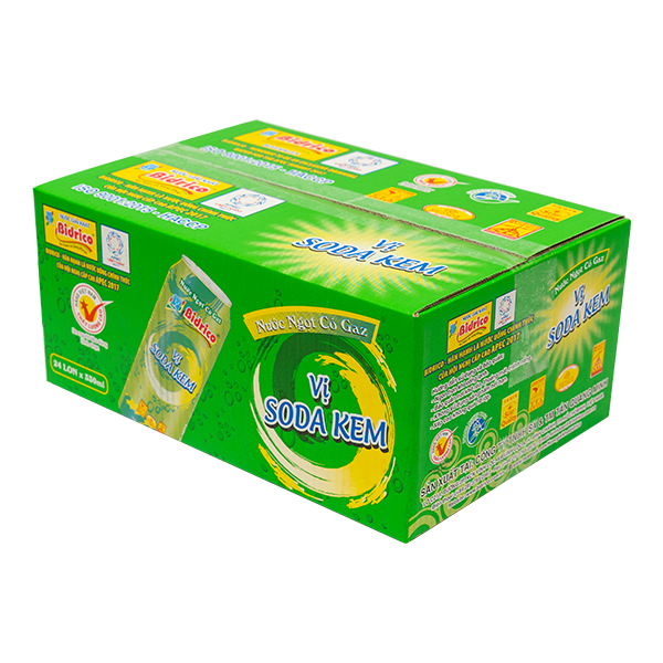 Nước Ngọt Có Ga Bidrico Soda Kem 330ml