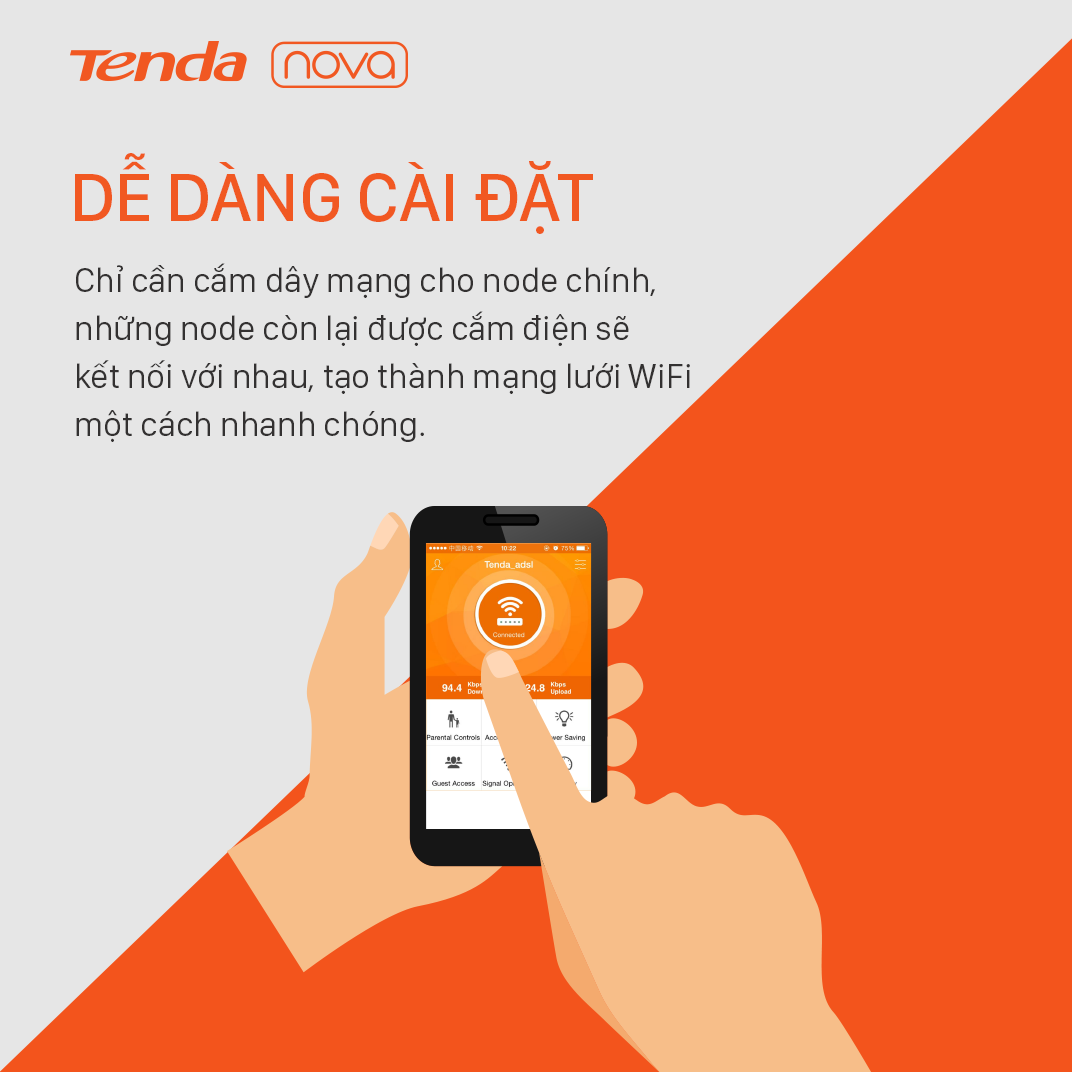 Router Wifi Tenda NOVA MW5S (3 Pack)