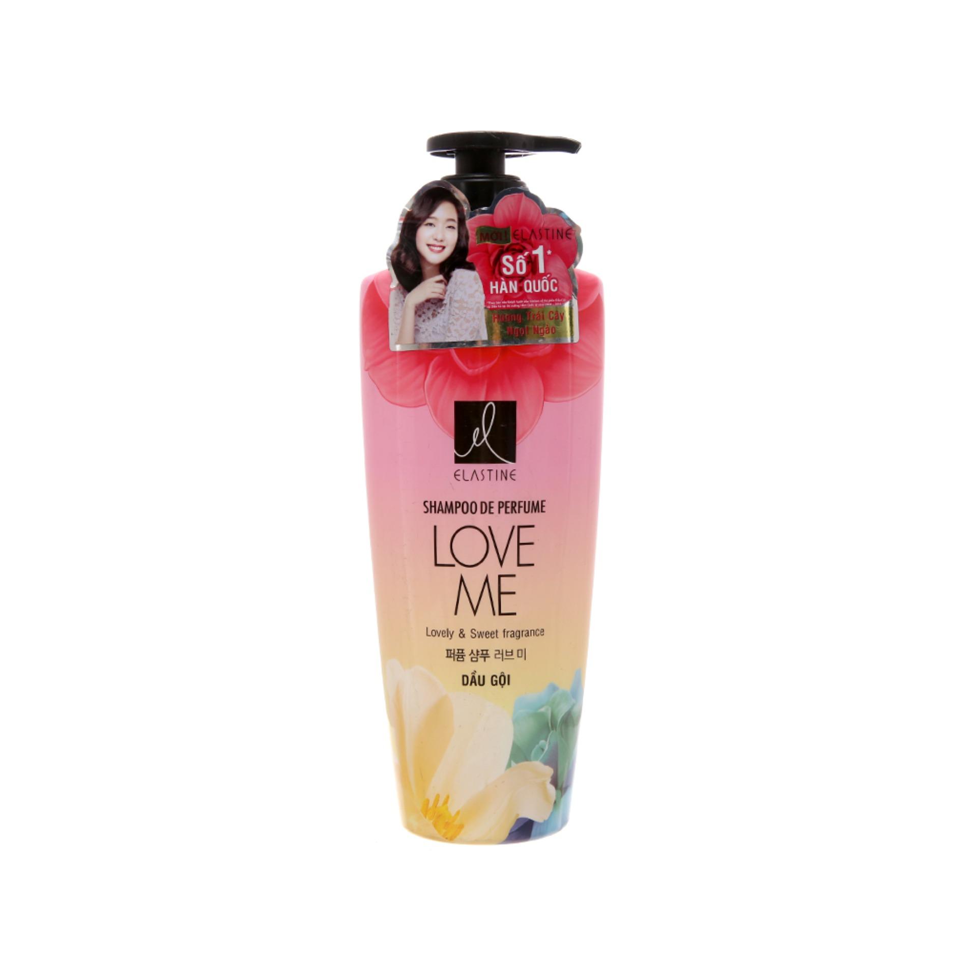 Dầu Gội Hương Cỏ Và Trái Cây Elastine Love Me 600ml