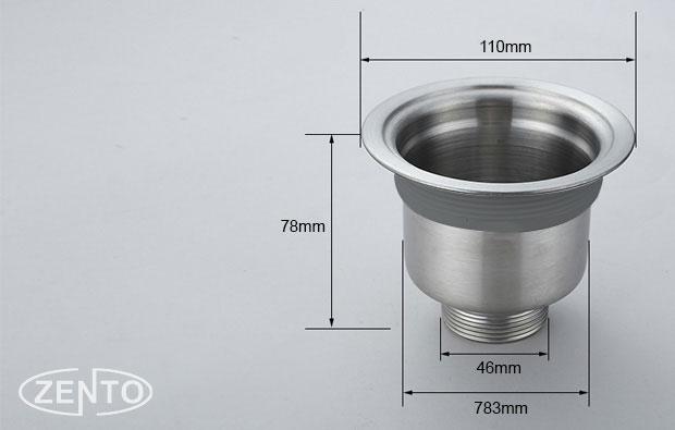 Bầu xi phông chậu rửa bát Inox XP110