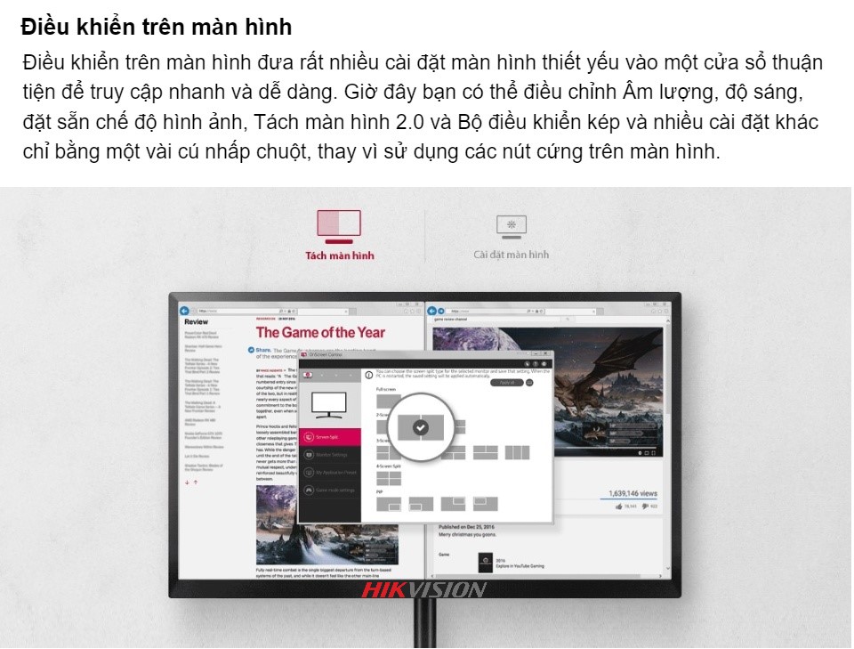 Màn hình Camera Hikvision DS-D5022QE-E/B