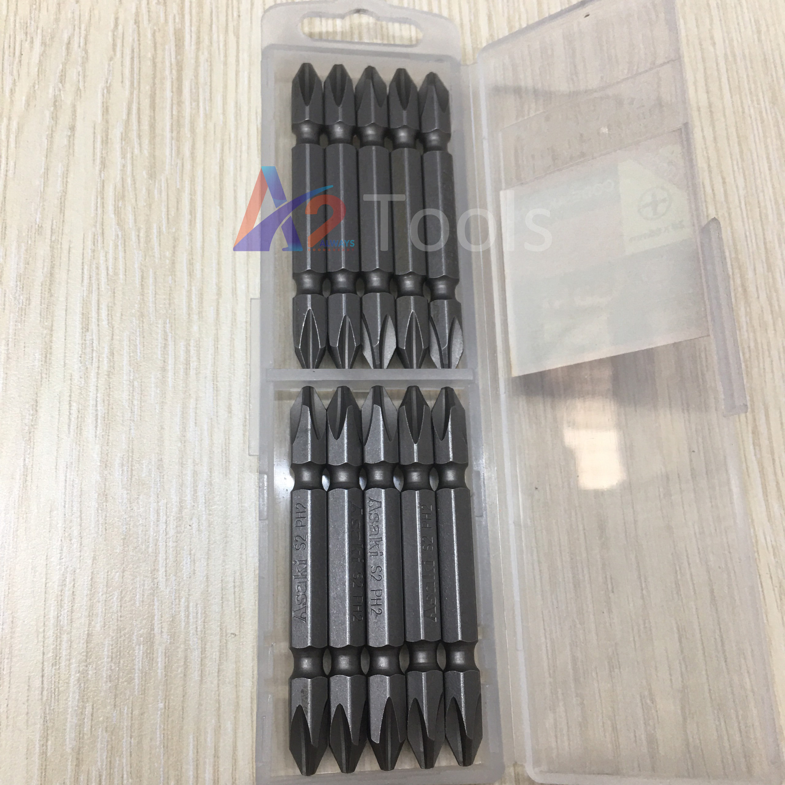 BỘ 10 MŨI VÍT 2 ĐẦU ASAKI AK-7176