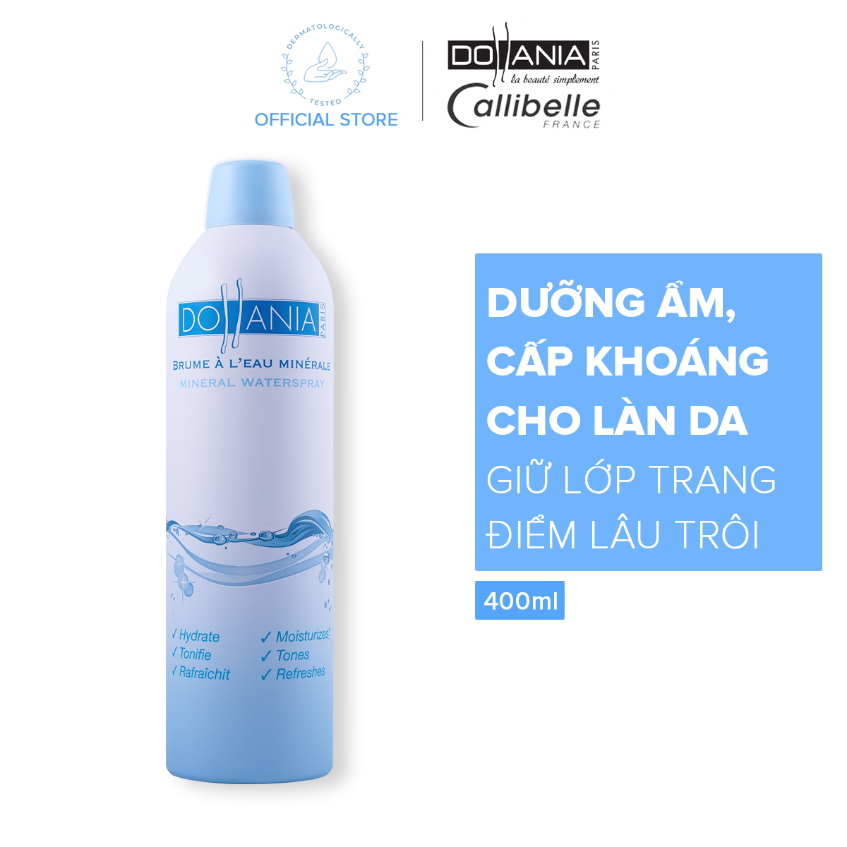 Nước xịt khoáng Dollania Pháp 400ml