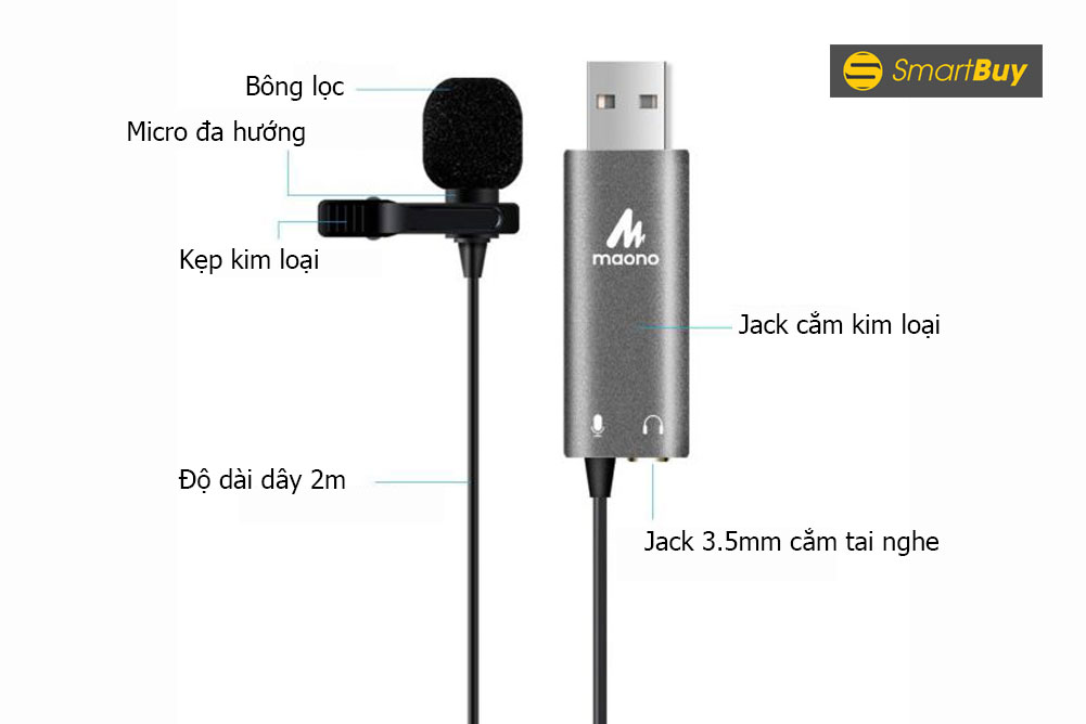 Micro gài áo Maono Lavalier AU-411