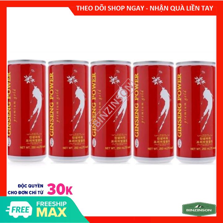 Nước uống tăng lực hồng sâm KGS combo 10 lon
