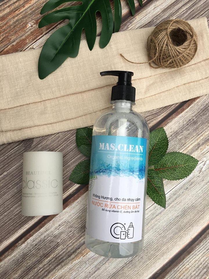Nước rửa chén bát MasClean không mùi 625ml