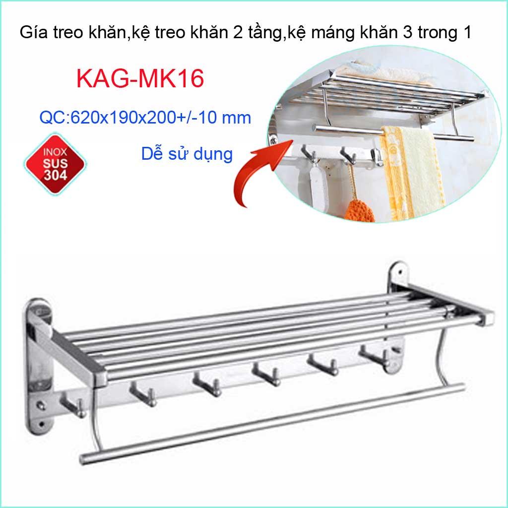 Giá treo khăn KAG-MK16, Inox 304