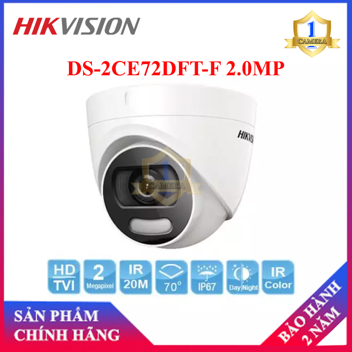 Camera HD-TVI Hồng Ngoại HIKVISION DS-2CE72DFT-F
