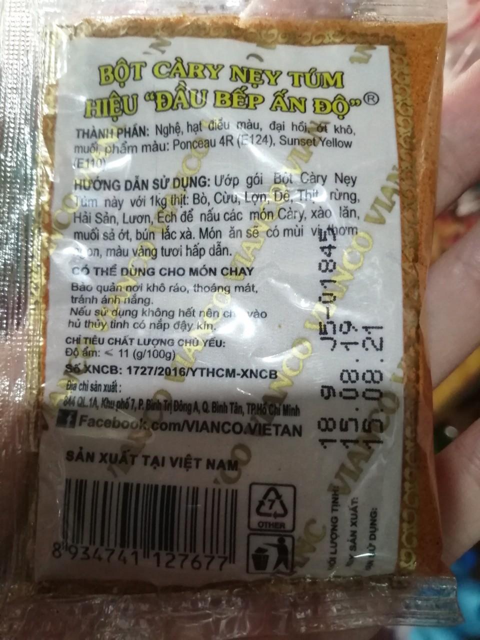 Bột Cà Ri Vianco 18g combo 2 gói